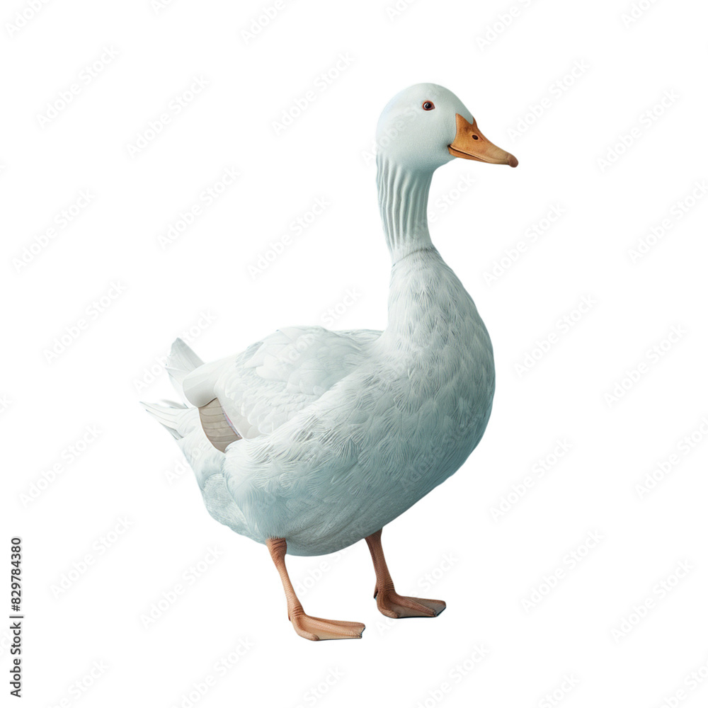 A white duck isolated on transparent background, Ai Generative A white duck isolated on transparent background, Ai Generative