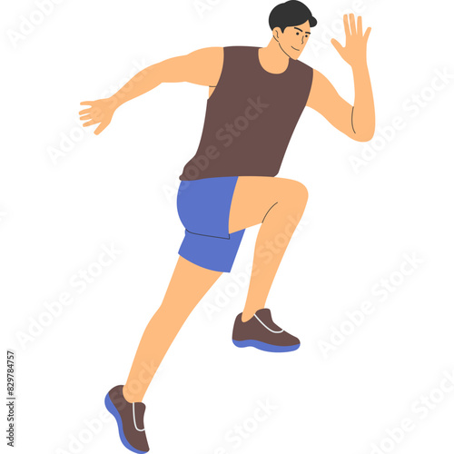 Runner Athlete Illustration © Graphic