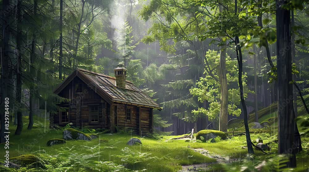 Cozy wooden cabin nestled in the heart of the forest.
Seamless looping 4k time-lapse virtual video animation background. Generated AI Cozy wooden cabin nestled in the heart of the forest.
Seamless looping 4k time-lapse virtual video animation background. Generated AI