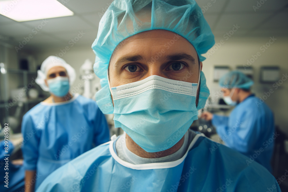 Generative AI Portrait of experienced doctor at hospital patient examination consultation medicare Generative AI Portrait of experienced doctor at hospital patient examination consultation medicare