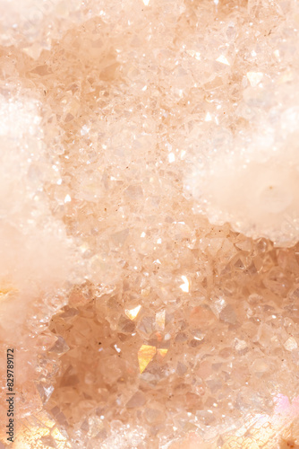 Brilliant Precious stones. Mineral crystals in the natural environment. Texture of precious and semiprecious stones. Seamless background of colored shiny surface of precious stones. Argonium white. photo
