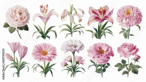 Spring Bloom Variety Watercolor Painting