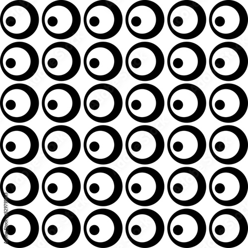 black and white seamless pattern circle design textile pattern geometric technology vector illustration