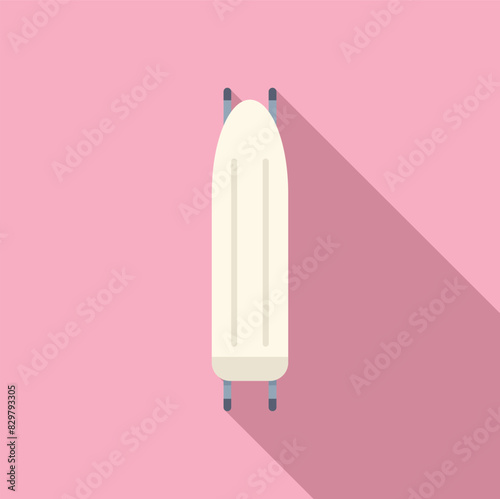 Simplified graphic of an ironing board on a soft pink background, perfect for modern design needs