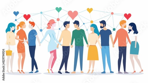 Illustrate a diagram showing the various types of adult relationships and their characteristics. Include tips for maintaining healthy and fulfilling connections.