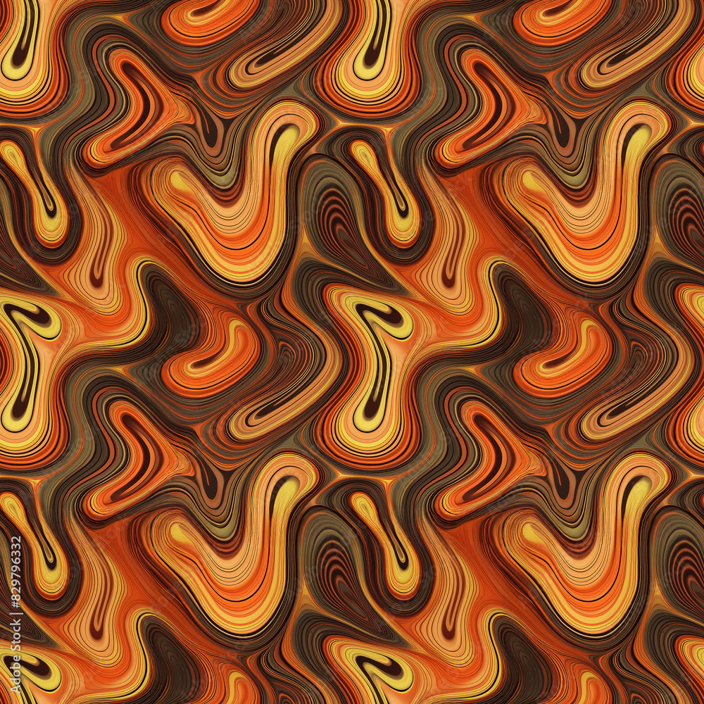 Orange and brown wavy lines background seamless Orange and brown wavy lines background seamless