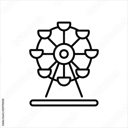 Ferris Wheel vector icon