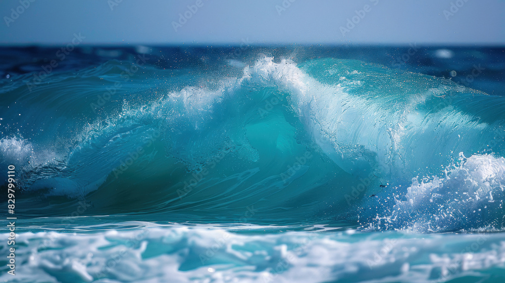 Fototapeta premium crystal blue ocean waves