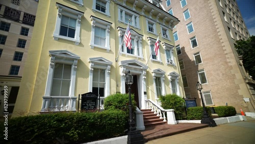 Exterior of the rectory for St. John's Episcopal Church in Washington, DC on Lafayette Square.
