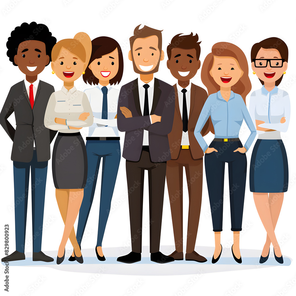 A group of smiling people of business association A group of smiling people of business association