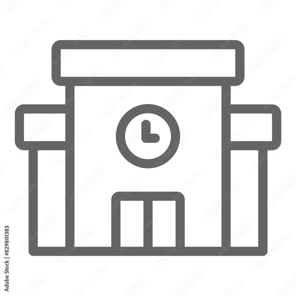 Campus icon, vector illustration, simple design, best used for web