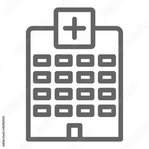 Hospital building icon, vector illustration, simple design, best used for web