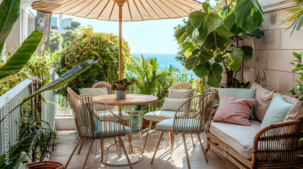 Fototapeta premium patio with chairs