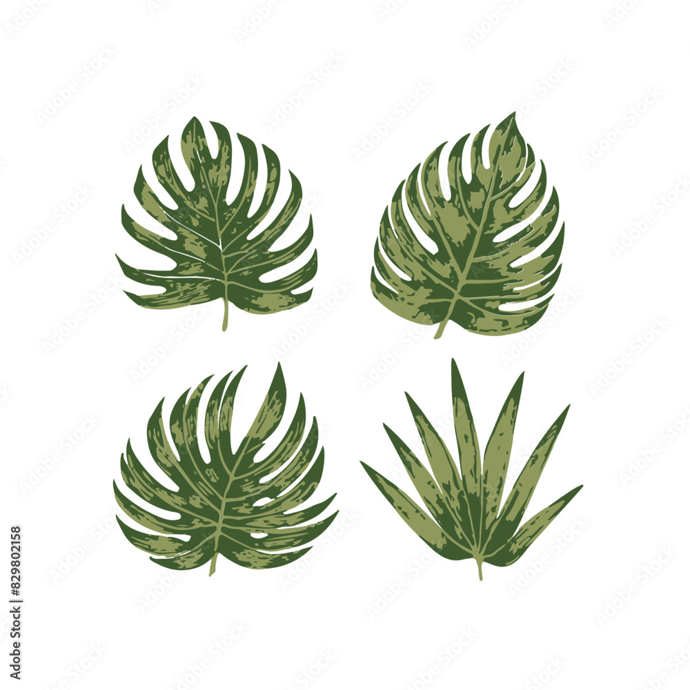 Fototapeta premium Spring Leaf Seamless Background Pattern 
