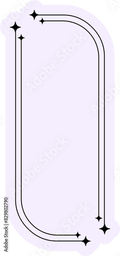 Aesthetic y2k text frame