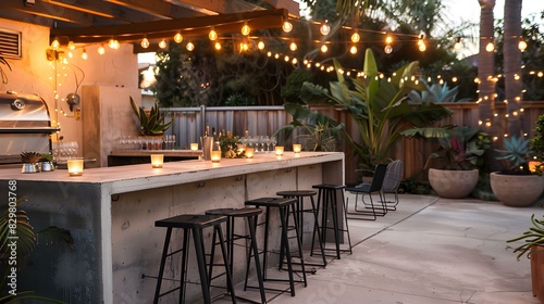 modern outdoor bar
