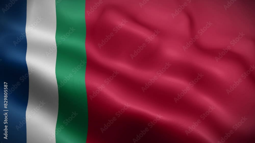 South Moluccas flag waving animation, perfect loop, official colors, 4K video South Moluccas flag waving animation, perfect loop, official colors, 4K video