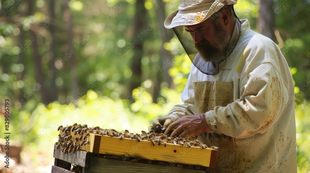 The life of a beekeeper is intertwined with the health of the hives. Caring for bees and harvesting honey requires skill and patience The life of a beekeeper is intertwined with the health of the hives. Caring for bees and harvesting honey requires skill and patience