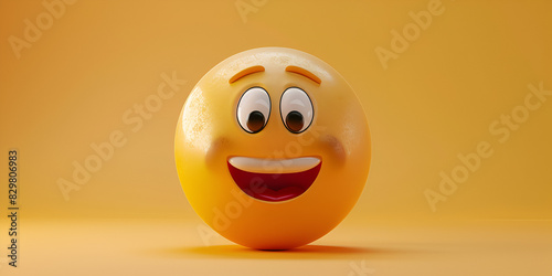 World smile day emojis,  An orange smiley face with arms up in the air.

 photo