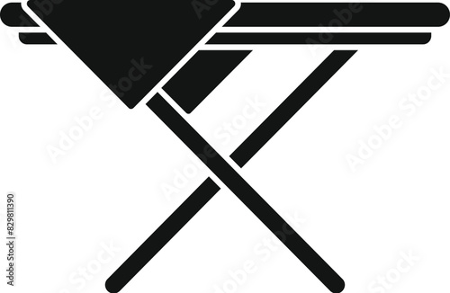 Simplified illustration of an ironing board, ideal for icons or infographics