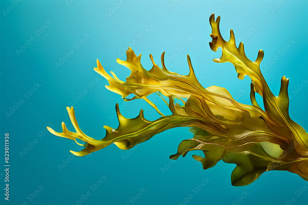 Naklejka premium leaves in the water