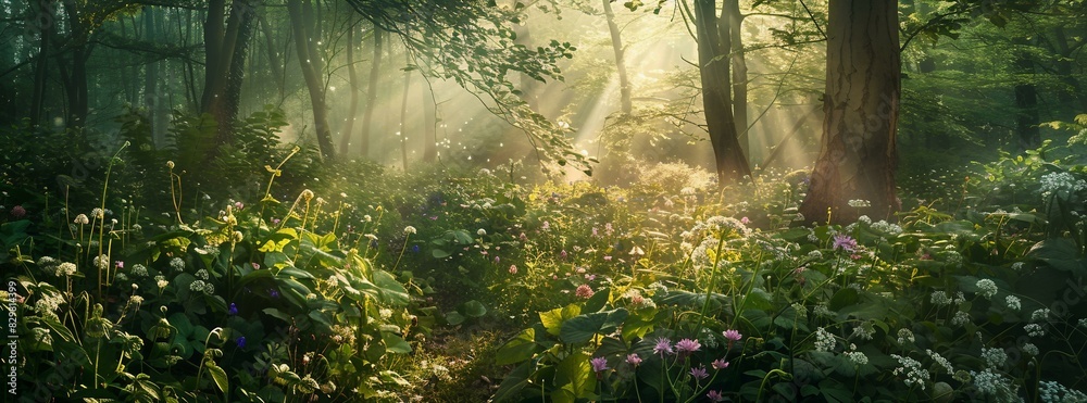 Sunlight in the forest