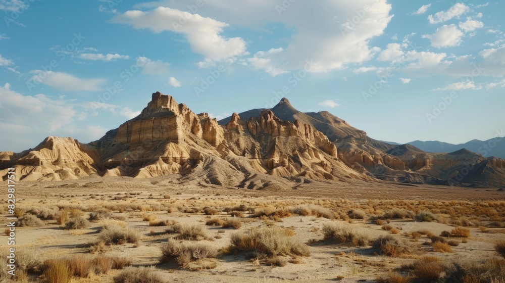 The picturesque desert landscape perfect for filming a dramatic shootout or horseback chase scene. The picturesque desert landscape perfect for filming a dramatic shootout or horseback chase scene.