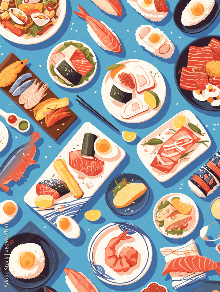 background with sushi background with sushi