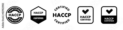 HACCP certified sticker for product label - vector collection.