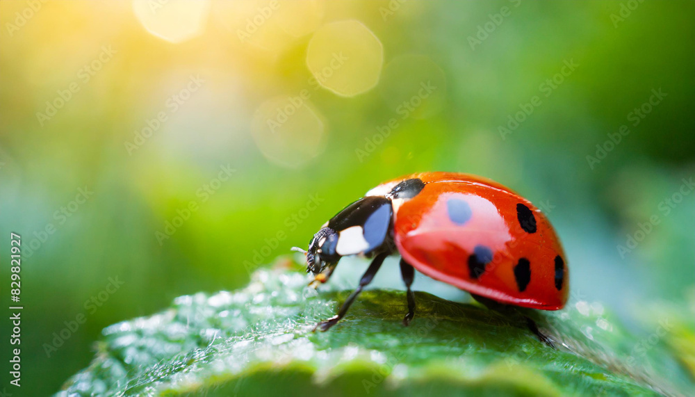ladybug perched on a leaf, symbolizing nature's resilience and the beauty of small wonders ladybug perched on a leaf, symbolizing nature's resilience and the beauty of small wonders