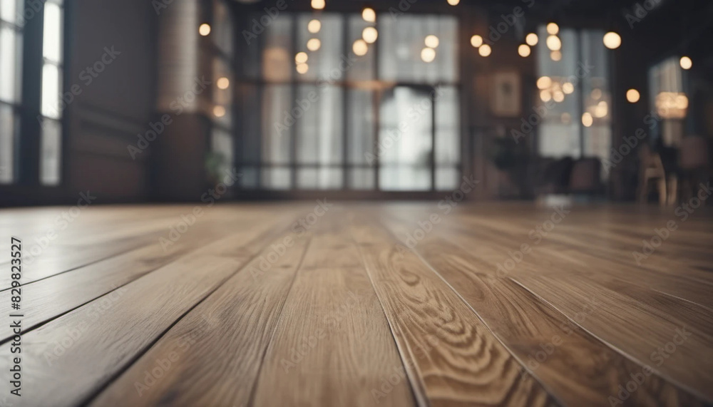 Wooden oak flooring at home. 