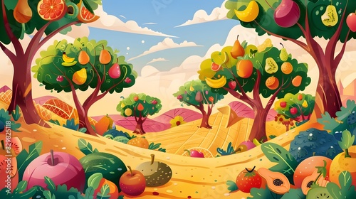 Vibrant Fruit Filled Oasis ...