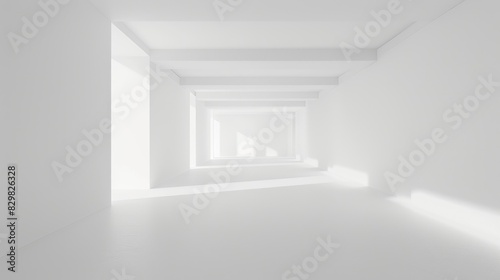 Pristine white scene featuring a large empty space and a clean backdrop.