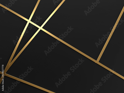 gold metal design element with black lines and stripes