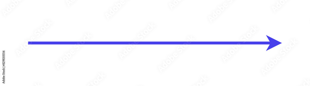 Straight blue arrow - Long blue arrow indication sign isolated on a transparent background - Vector illustration Straight blue arrow - Long blue arrow indication sign isolated on a transparent background - Vector illustration
