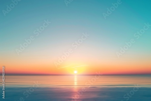 A minimalist sunrise over a low horizon © Ghulam