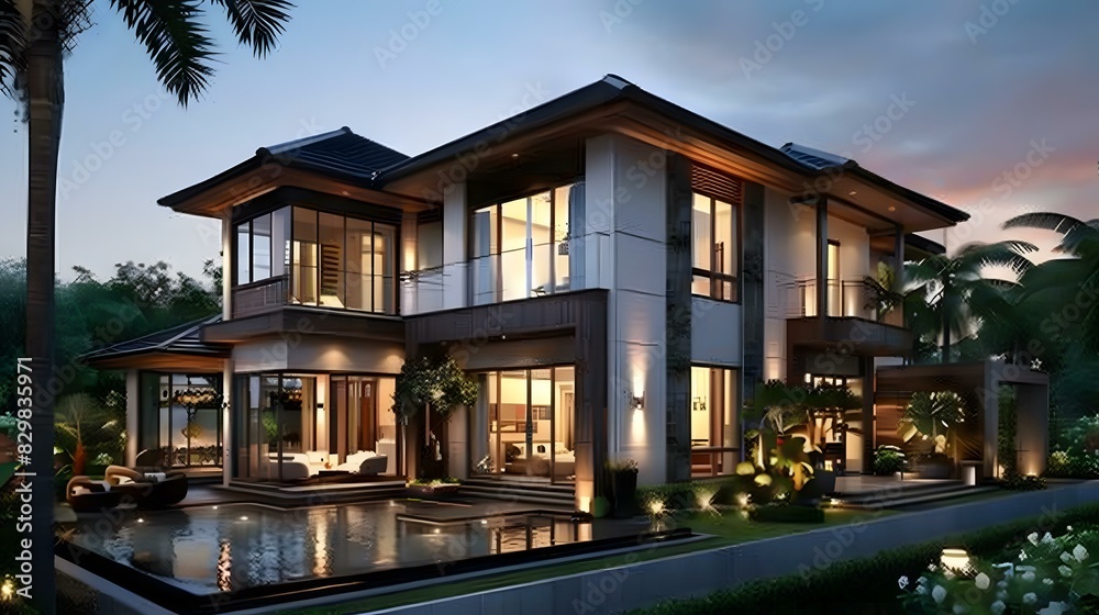 A modern style villa