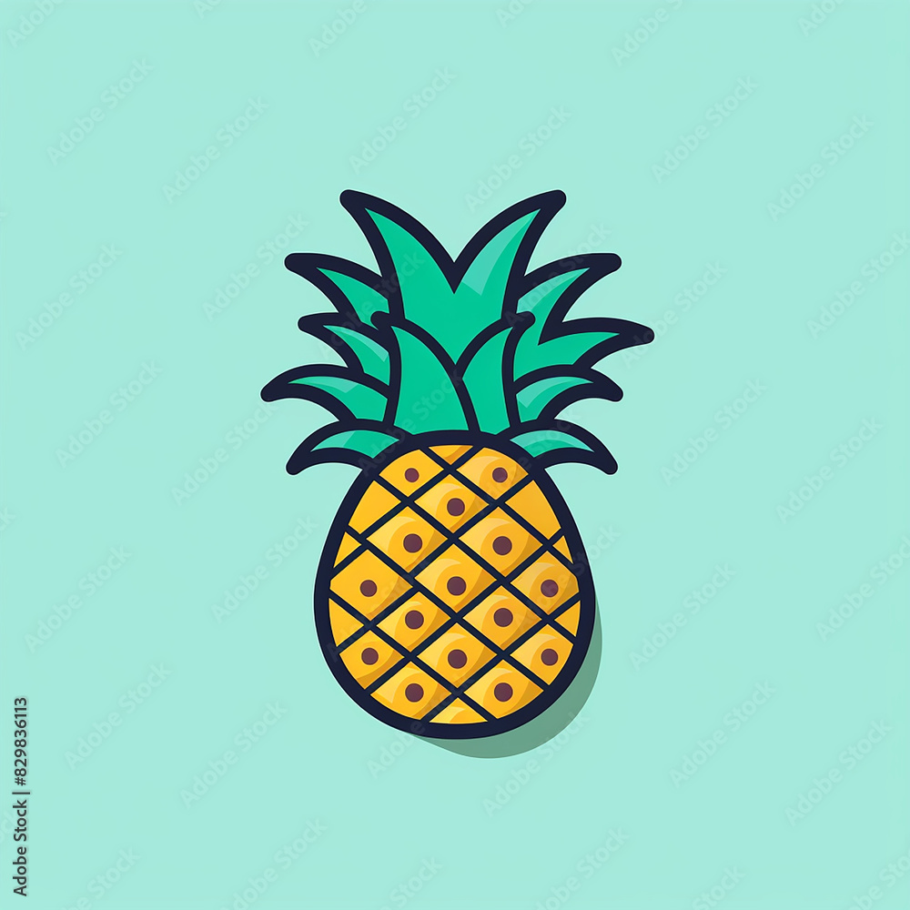 Pineapple_Modern_Line_Icon_Vector_Line_Art_CuteIcon_D Pineapple_Modern_Line_Icon_Vector_Line_Art_CuteIcon_D