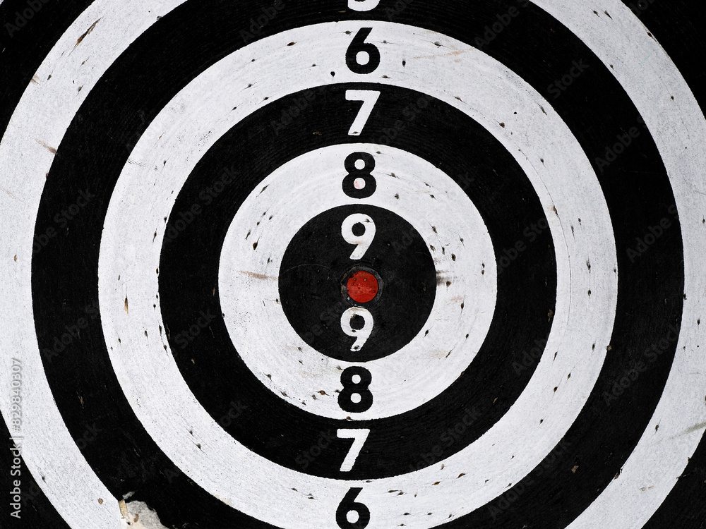 Dartboard target close up detail
