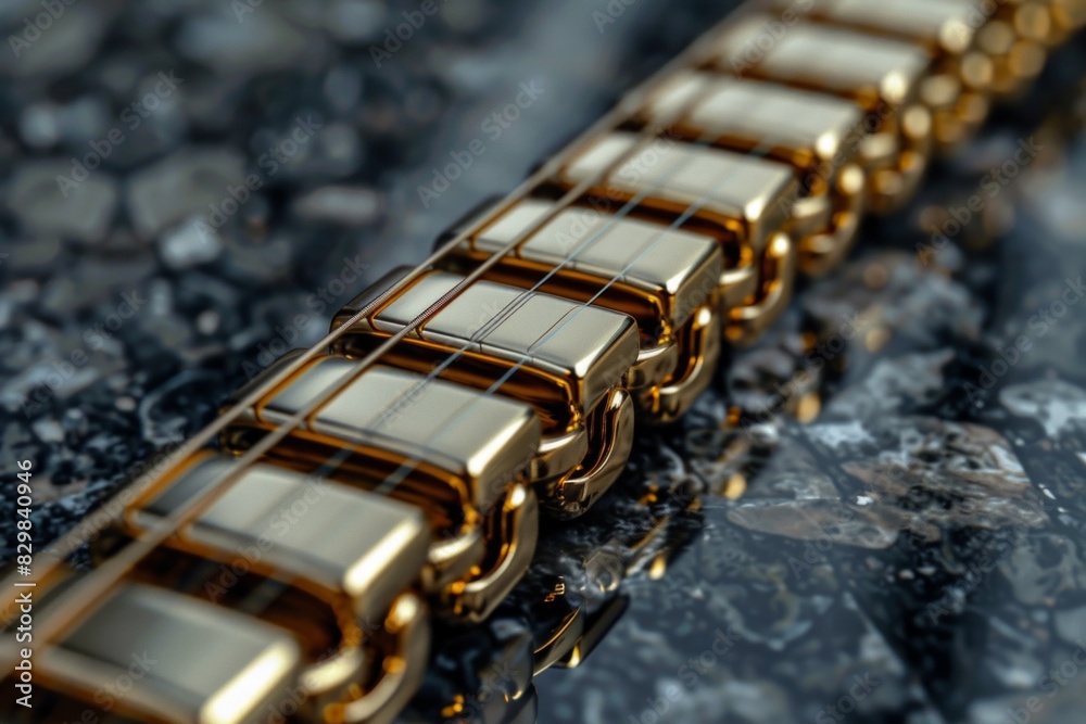shiny and delicate gold chain lies gracefully against a sleek black surface, emanating a sense of luxury and sophistication. shiny and delicate gold chain lies gracefully against a sleek black surface, emanating a sense of luxury and sophistication.
