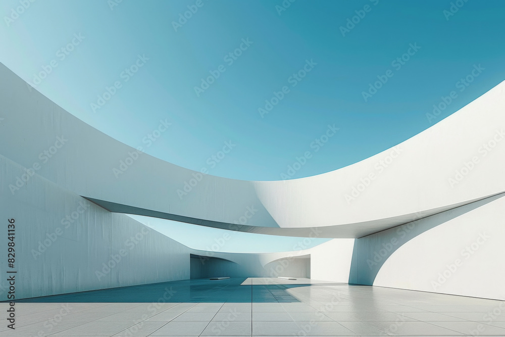Concrete outdoor square building,Empty architectural background.
Concrete outdoor square building,Empty architectural background.