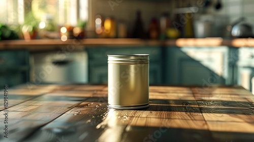 Contemporary Kitchen Showcase A Can of Sweetened Condensed Milk Basking in Natural Light © Sittichok