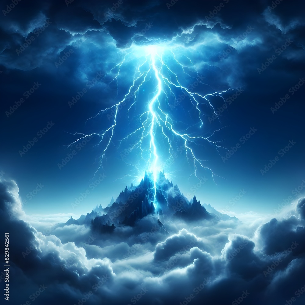 Fototapeta premium lightning crack effect