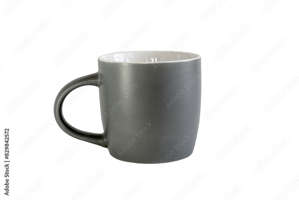 Ceramic brown mug on transparent background PNG Ceramic brown mug on transparent background PNG