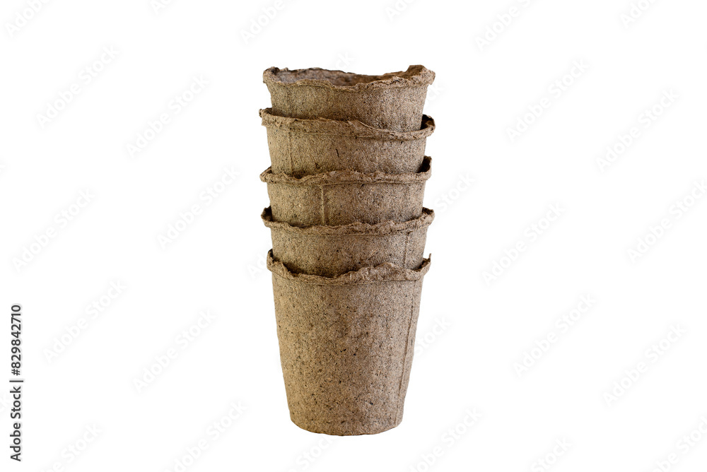 Peat cups for seedlings on a transparent background PNG Peat cups for seedlings on a transparent background PNG