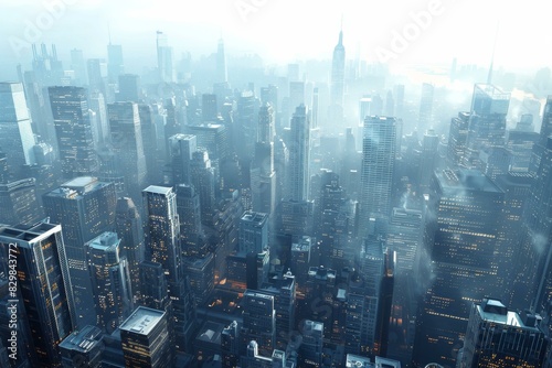 Aerial View of New York City: A Modern Metropolis