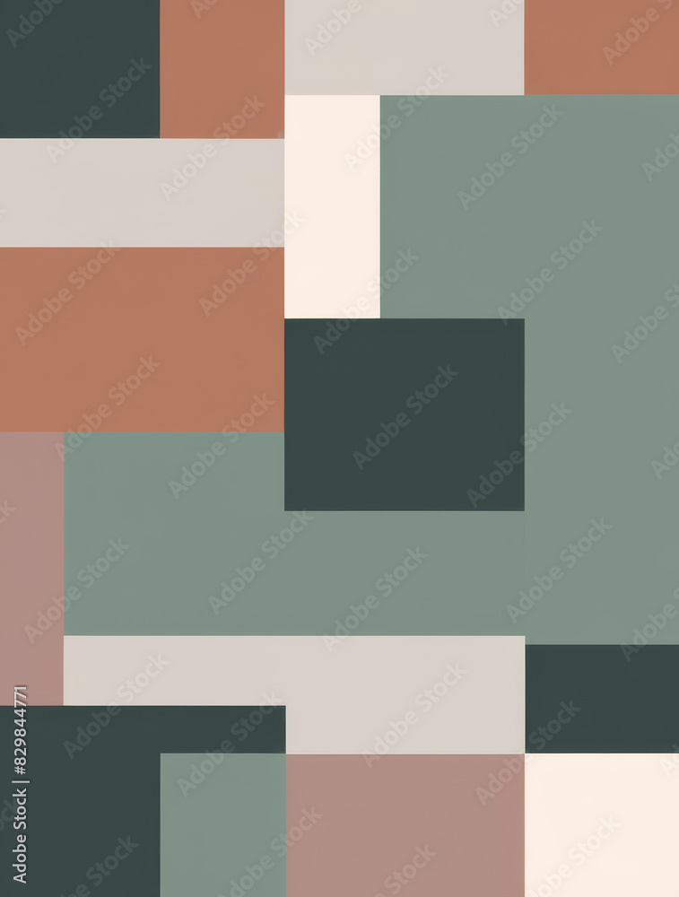 Geometric Abstract Blocks. An abstract artwork featuring geometric blocks in muted pastel colors arranged on a soft pink background. For modern art, design concepts, or decorative themes. Geometric Abstract Blocks. An abstract artwork featuring geometric blocks in muted pastel colors arranged on a soft pink background. For modern art, design concepts, or decorative themes.
