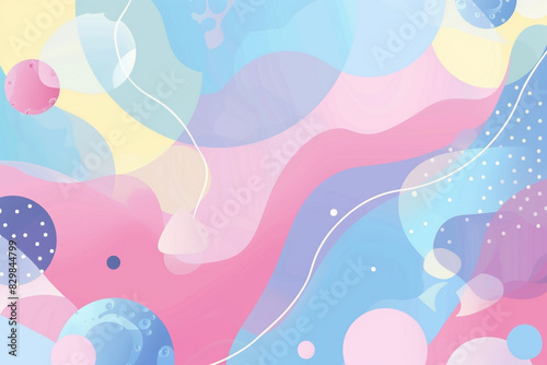 Bubblegum colored whimsical pop style background with playful animated shapes.