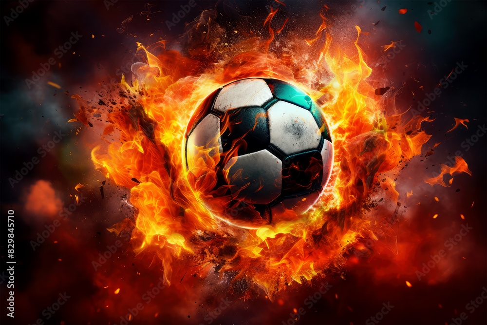 Fototapeta premium sport fire on background