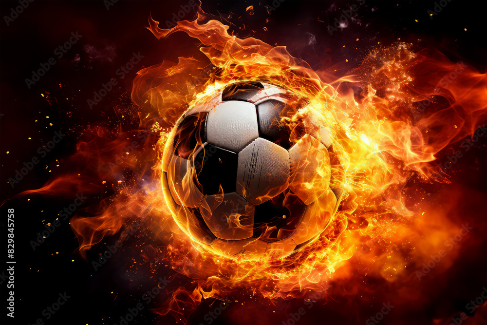 Fototapeta premium sport fire on background